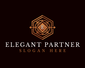 Luxury Decorative Hexagon logo design