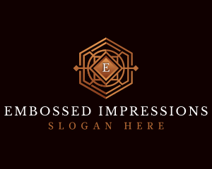 Luxury Decorative Hexagon logo design