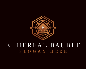 Luxury Decorative Hexagon logo design