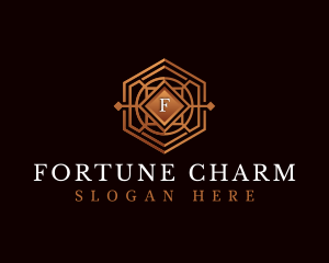 Luxury Decorative Hexagon logo design