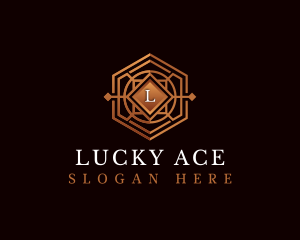 Luxury Decorative Hexagon logo design