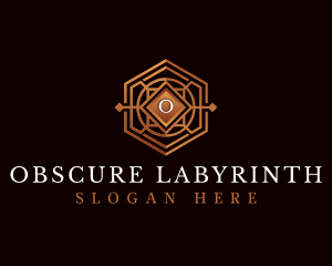 Luxury Decorative Hexagon logo design