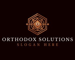 Luxury Decorative Hexagon logo design