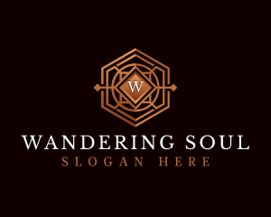 Luxury Decorative Hexagon logo design