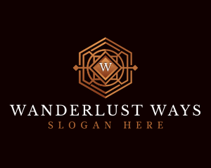 Luxury Decorative Hexagon logo design