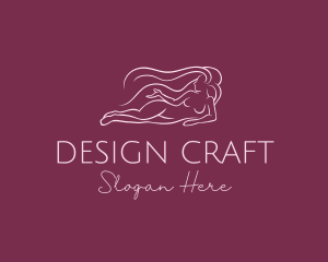 Nude Woman Hair logo design