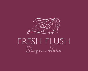 Nude Woman Hair logo design