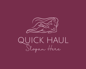 Nude Woman Hair logo design