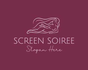 Nude Woman Hair logo design