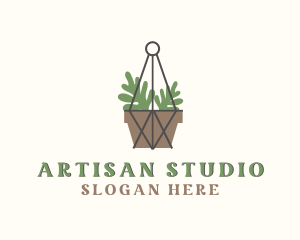 Macrame Plant Pot logo design