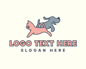 Dog Cat Pet Grooming logo