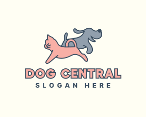 Dog Cat Pet Grooming logo design