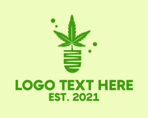 Green Cannabis Plant  logo