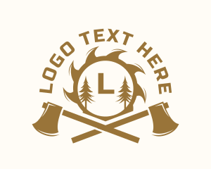 Lumberjack Axe Woodwork logo
