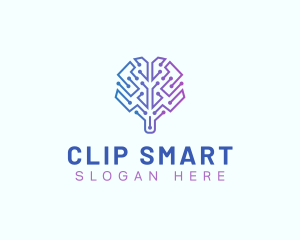 Brain Technology Ai logo design