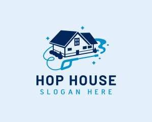 House Clean Washer logo design