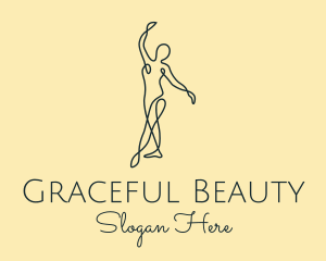 Monoline Woman Dancer  logo