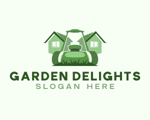 Grass Lawn Mower logo design