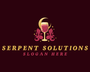 Luxury Snake Wine logo design