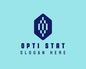 Digital Pixel Letter O logo design