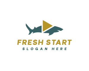 Shark Fish Play logo design