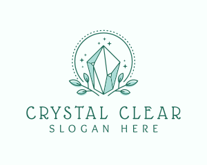 Green Crystal Glam logo design