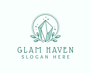 Green Crystal Glam logo design