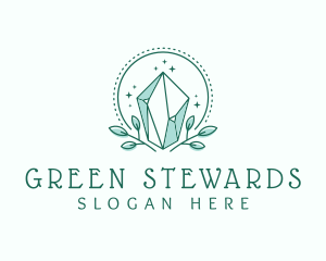 Green Crystal Glam logo design