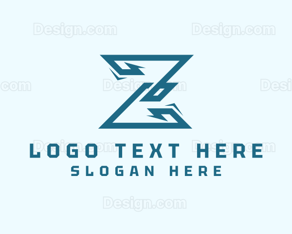 Digital Tech Letter Z Logo