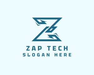 Digital Tech Letter Z logo design