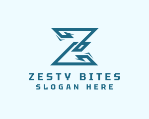 Digital Tech Letter Z logo design