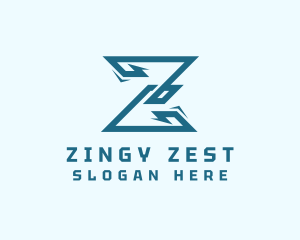 Digital Tech Letter Z logo design