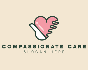 Hand Heart Care logo design