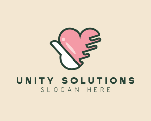 Hand Heart Care logo design