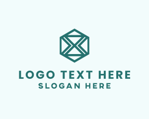 Hexagon Company Letter X logo