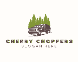 Pine Log Truck logo design