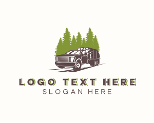 Tree - Tree Log Truck logo design
