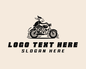 Rabbit Motorcycle Rider logo