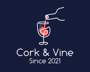 Red Wine Pour logo design