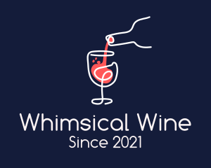 Red Wine Pour logo design