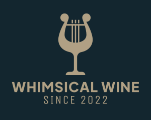 Wine Harp Music  logo design