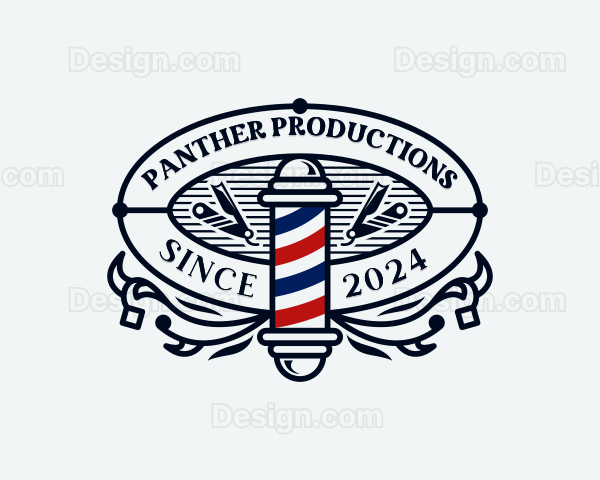 Barbershop Razor Hairstyling Logo