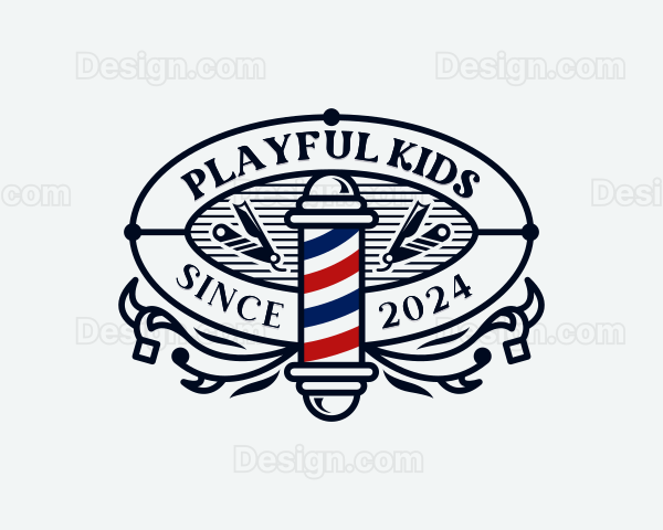 Barbershop Razor Hairstyling Logo