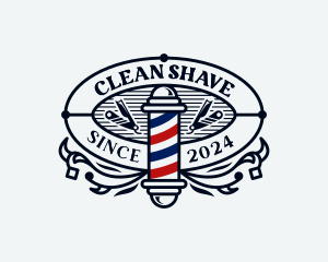 Barbershop Razor Hairstyling Logo