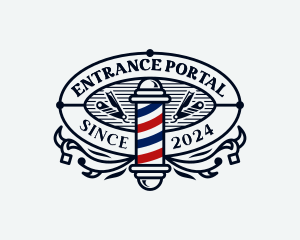 Barbershop Razor Hairstyling Logo