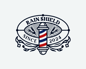 Barbershop Razor Hairstyling Logo