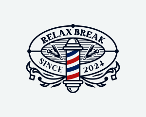 Barbershop Razor Hairstyling Logo