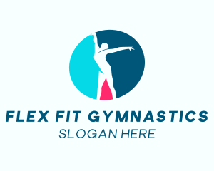 Colorful Gymnast Body logo