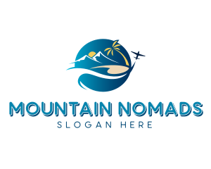 Mountain Beach Travel logo design