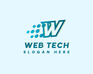 Modern Tech Letter W logo design